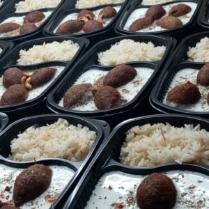 Kibbeh with Yogurt Sauce and Rice <br> 750 Kcal